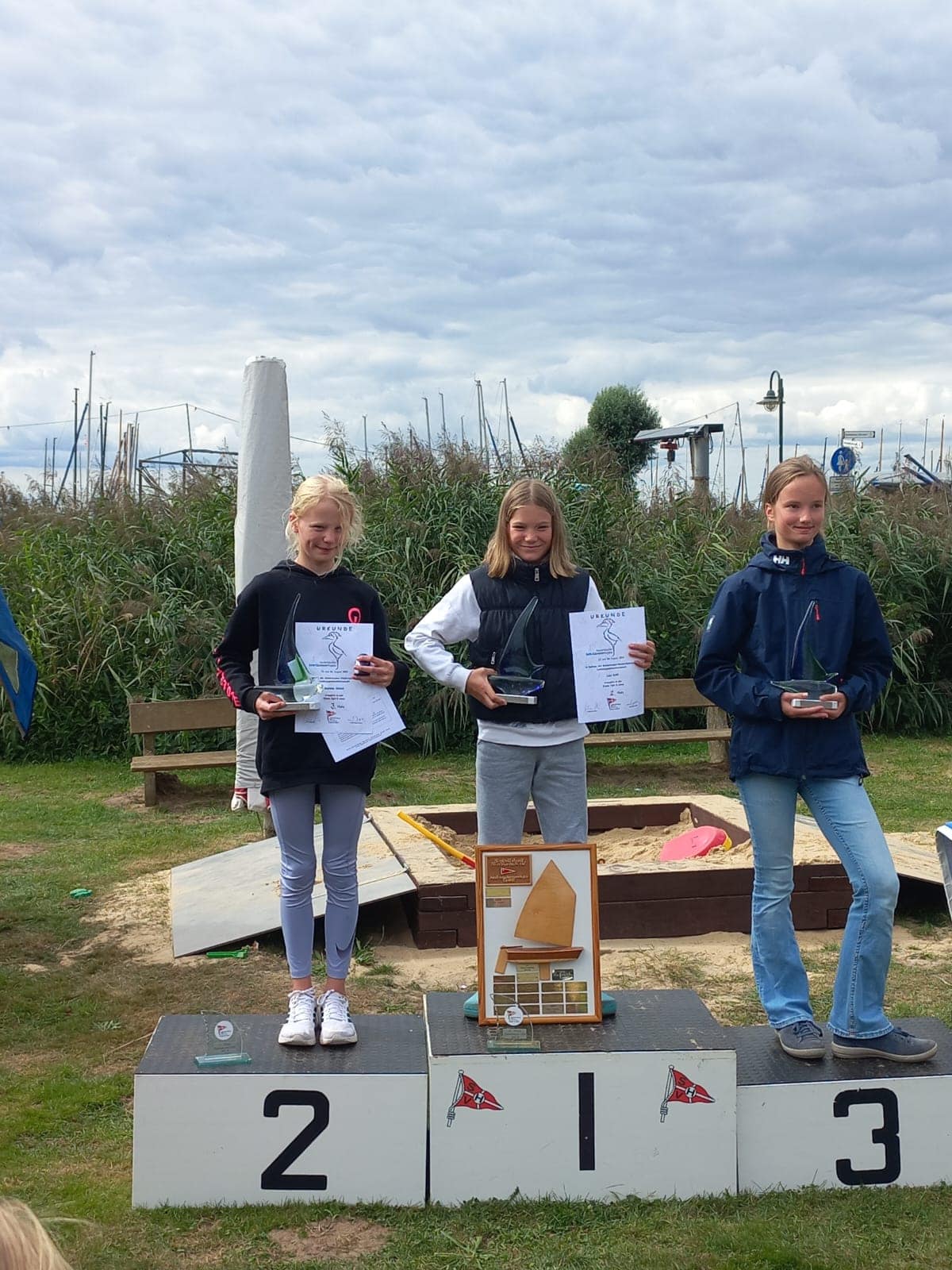 Dümmer Opti-Regatta, Siegerpodest, 2025 Dümmer Opti-Regatta, Siegerpodest, 2025